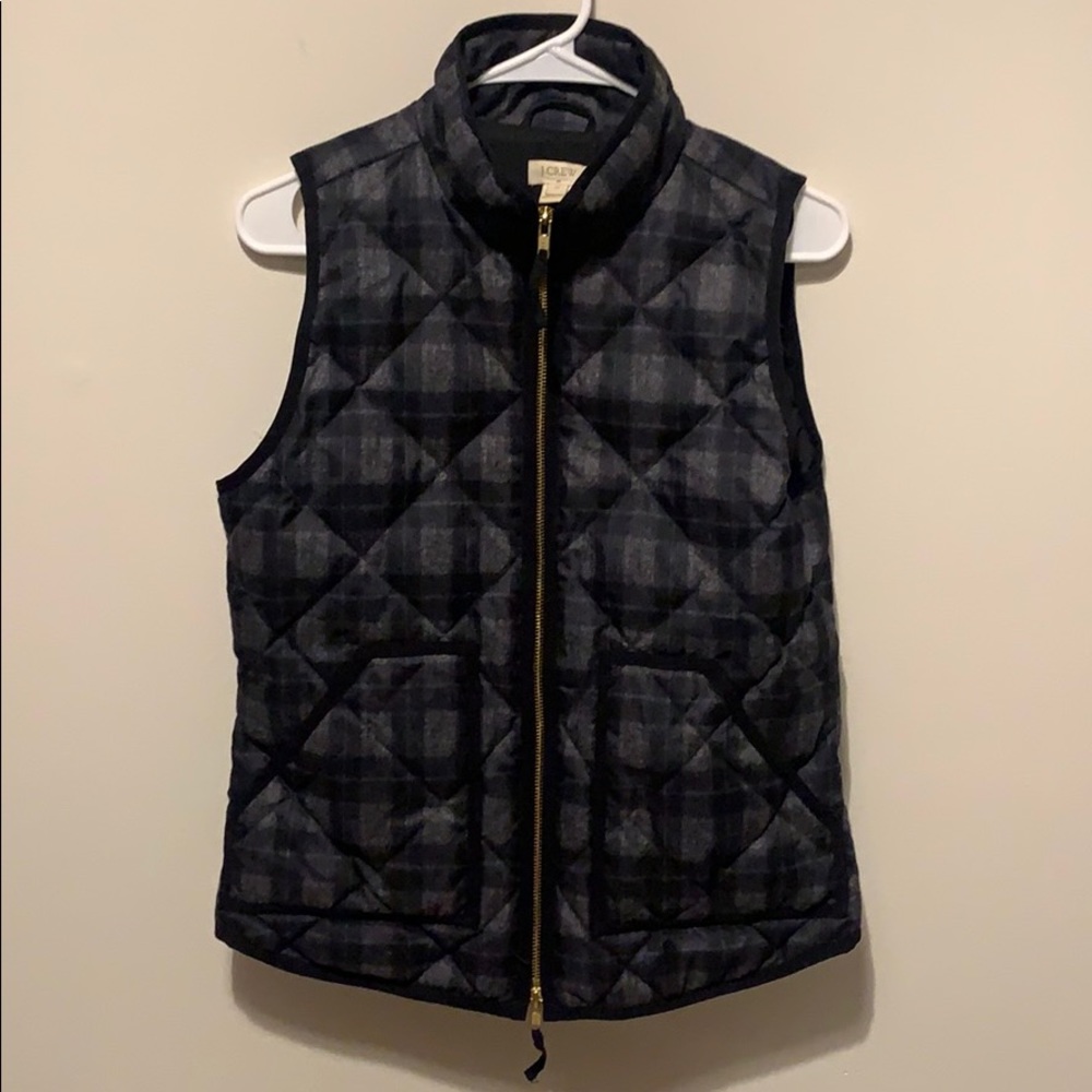 JCrew plaid patterned vest